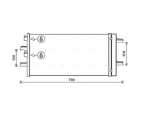 Condenser, air conditioning BW5550D Ava Quality Cooling, Image 2