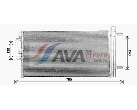 Condenser, air conditioning BW5606D Ava Quality Cooling, Image 2