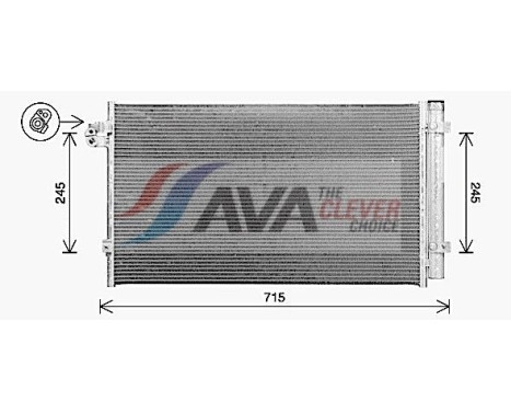Condenser, air conditioning BW5616D Ava Quality Cooling