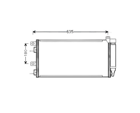 Condenser, air conditioning BWA5256D Ava Quality Cooling