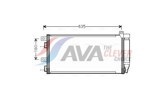Condenser, air conditioning BWA5256D Ava Quality Cooling, Image 2