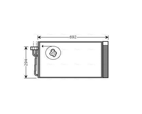 Condenser, air conditioning BWA5273D Ava Quality Cooling, Image 2