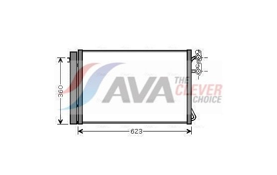 Condenser, air conditioning BWA5295D Ava Quality Cooling, Image 2