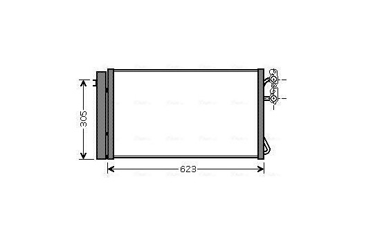 Condenser, air conditioning BWA5296D Ava Quality Cooling