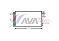 Condenser, air conditioning BWA5296D Ava Quality Cooling