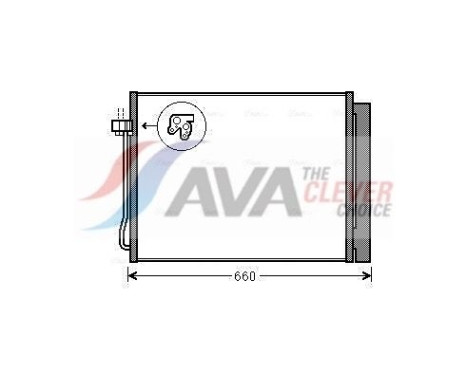 Condenser, air conditioning BWA5377D Ava Quality Cooling, Image 2