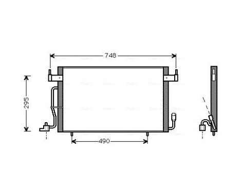 Condenser, air conditioning CN5166 Ava Quality Cooling, Image 2