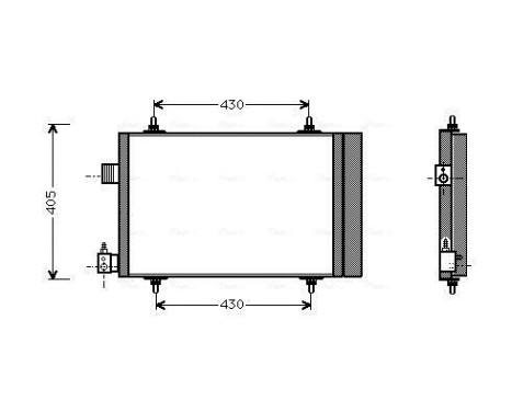 Condenser, air conditioning CNA5173D Ava Quality Cooling, Image 2