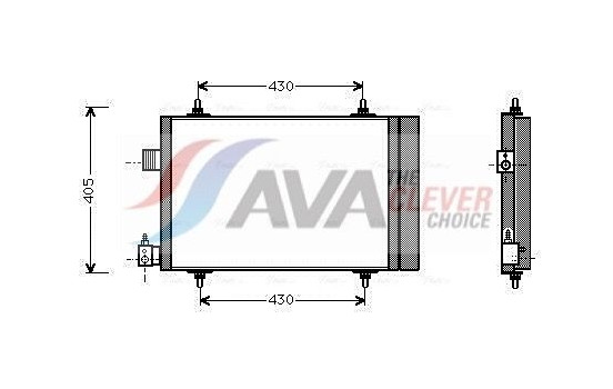 Condenser, air conditioning CNA5173D Ava Quality Cooling, Image 2