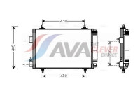 Condenser, air conditioning CNA5192D Ava Quality Cooling