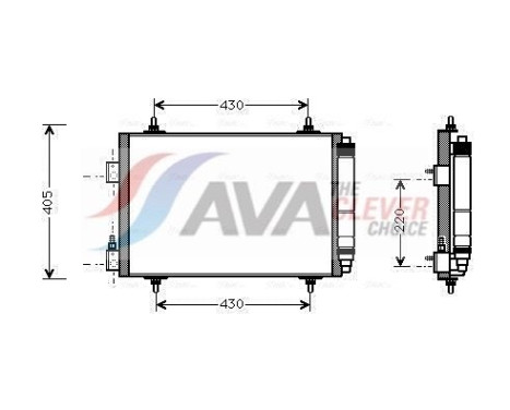 Condenser, air conditioning CNA5192D Ava Quality Cooling