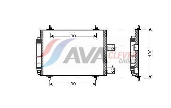 Condenser, air conditioning CNA5213D Ava Quality Cooling