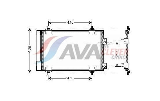 Condenser, air conditioning CNA5231D Ava Quality Cooling, Image 2
