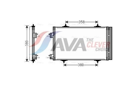 Condenser, air conditioning CNA5272D Ava Quality Cooling, Image 2