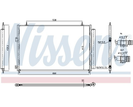 Condenser, air conditioning **CORROSION PROTECTION & NITROGEN FILLING** 940961 Nissens