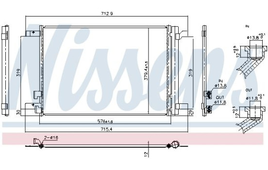 Condenser, air conditioning **CORROSION PROTECTION & NITROGEN FILLING** 940986 Nissens