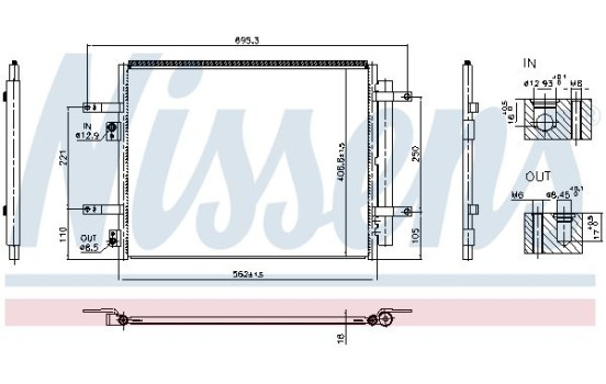Condenser, air conditioning **CORROSION PROTECTION & NITROGEN FILLING** 941004 Nissens