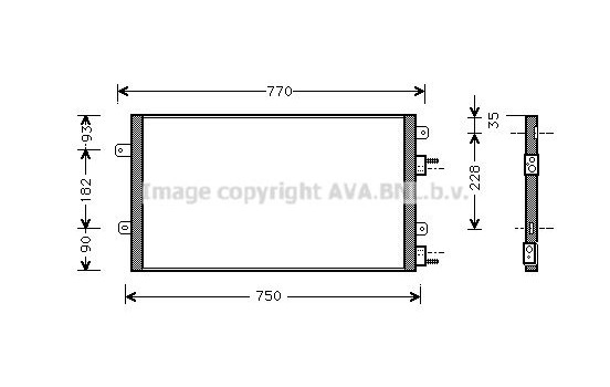 Condenser, air conditioning CR5051 Ava Quality Cooling