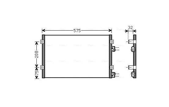 Condenser, air conditioning CR5071 Ava Quality Cooling