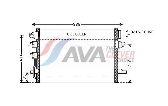 Condenser, air conditioning CR5088 Ava Quality Cooling