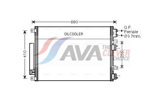 Condenser, air conditioning CR5093D Ava Quality Cooling