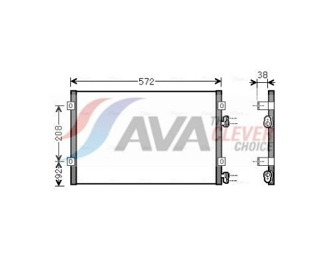 Condenser, air conditioning CR5103 Ava Quality Cooling