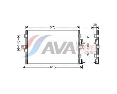 Condenser, air conditioning CR5114 Ava Quality Cooling
