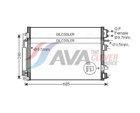 Condenser, air conditioning CR5123D Ava Quality Cooling