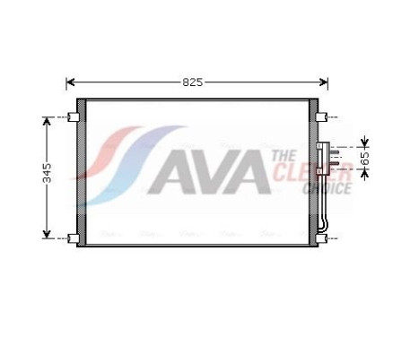 Condenser, air conditioning CRA5079 Ava Quality Cooling, Image 2