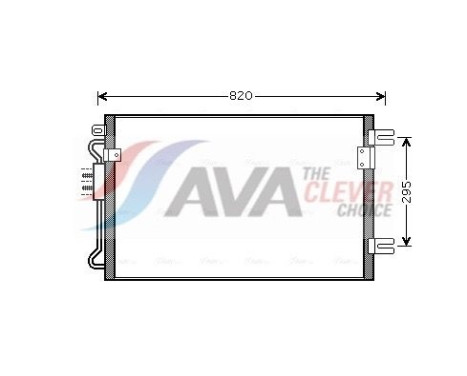 Condenser, air conditioning CRA5098 Ava Quality Cooling, Image 2
