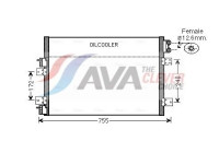Condenser, air conditioning CRA5113 Ava Quality Cooling