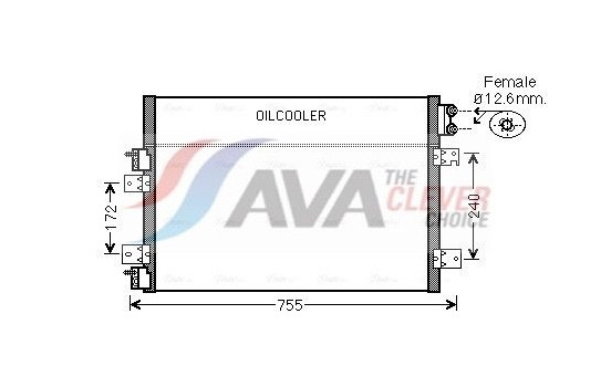 Condenser, air conditioning CRA5113 Ava Quality Cooling