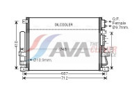 Condenser, air conditioning CRA5124D Ava Quality Cooling