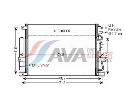 Condenser, air conditioning CRA5124D Ava Quality Cooling