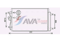 Condenser, air conditioning CT5068D Ava Quality Cooling