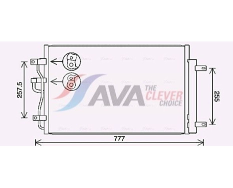Condenser, air conditioning CT5068D Ava Quality Cooling