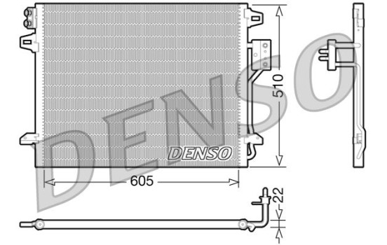 Condenser, air conditioning DCN06006 Denso