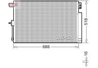 Condenser, air conditioning DCN06019 Denso