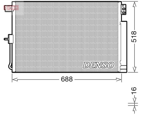 Condenser, air conditioning DCN06019 Denso