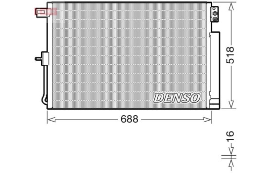 Condenser, air conditioning DCN06019 Denso