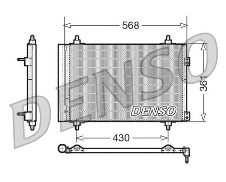 Condenser, air conditioning DCN07008 Denso, Image 2