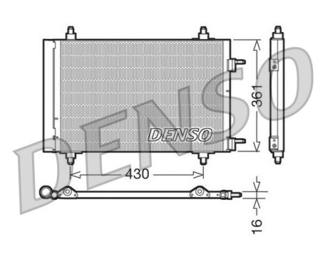 Condenser, air conditioning DCN07019 Denso, Image 3