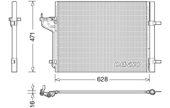 Condenser, air conditioning DCN10029 Denso