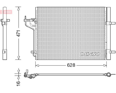 Condenser, air conditioning DCN10029 Denso, Image 2