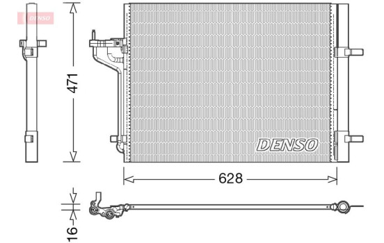 Condenser, air conditioning DCN10029 Denso, Image 2