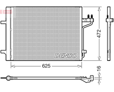 Condenser, air conditioning DCN10047 Denso