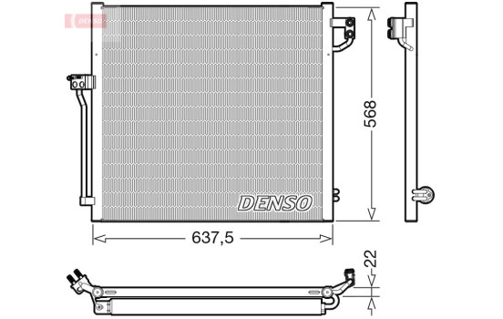 Condenser, air conditioning DCN17058 Denso