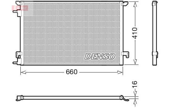 Condenser, air conditioning DCN20045 Denso, Image 3
