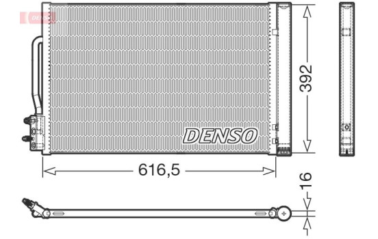Condenser, air conditioning DCN20049 Denso