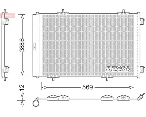 Condenser, air conditioning DCN21030 Denso, Image 2
